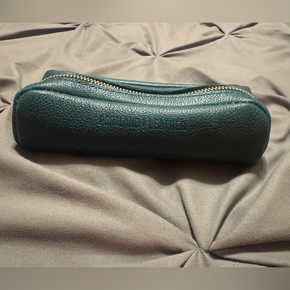 Portland Leather Sidekick Pouch in Seaglass (metallic teal)